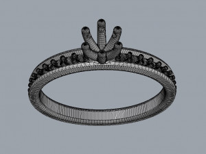 350mm Engagement Ring Modèles 3D en vedette