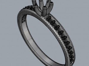 350mm Engagement Ring Modèles 3D en vedette