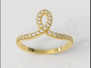 Minimalist Diamond Ring 3D Print Model
