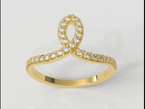 Anel de diamante minimalista Modelo de Impressão 3D