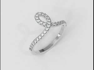 Minimalist Diamond Ring 3D Print Model