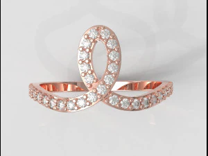 Minimalist Diamond Ring 3D Print Model