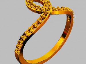Minimalist Diamond Ring 3D Print Model