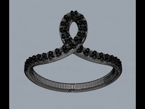 Minimalist Diamond Ring 3D Print Model
