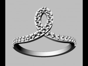 Minimalist Diamond Ring 3D Print Model