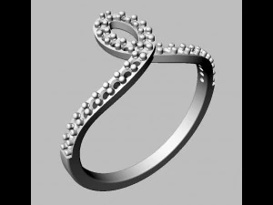Minimalist Diamond Ring 3D Print Model