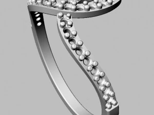 Minimalist Diamond Ring 3D Print Model