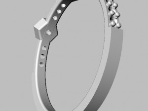 Hexagon Diamond Ring Modèles 3D en vedette