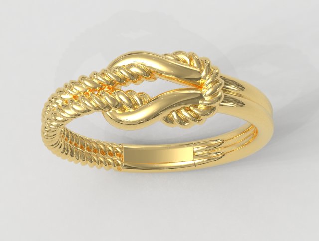 Knot Ring Modello di stampa 3D .c4d .max .obj .3ds .fbx .stl .blend 