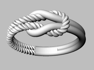 Knot Ring 3D Print Model
