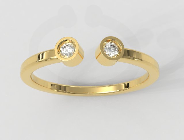 Two Diamonds Ring Modèles 3D en vedette .c4d .max .obj .3ds .fbx .stl .blend