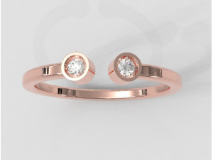 Two Diamonds Ring Modèles 3D en vedette