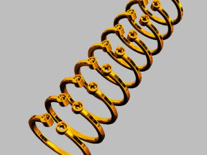 Two Diamonds Ring 3D Print Model