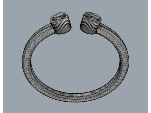Two Diamonds Ring 3D Print Model