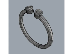Two Diamonds Ring 3D Print Model