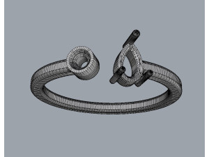 Gemstone Modern Ring 3D Принт Модель