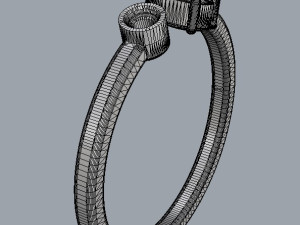 Gemstone Modern Ring 3D Принт Модель