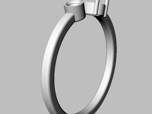 Gemstone Modern Ring 3D Принт Модель