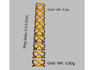 Cross Diamond Ring 3Dプリントモデル
