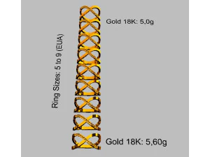 Cross Diamond Ring 3D Print Model