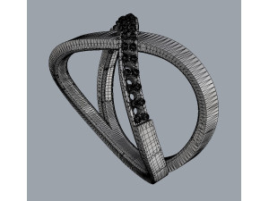 Cross Diamond Ring 3Dプリントモデル