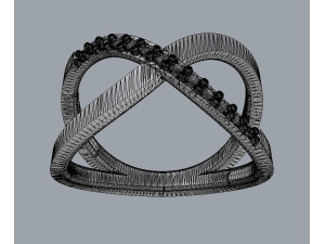 Cross Diamond Ring 3Dプリントモデル