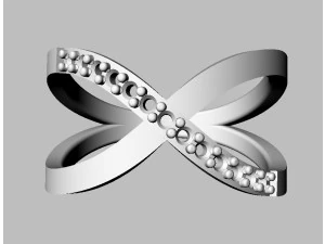 Cross Diamond Ring 3D Print Model