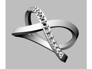 Cross Diamond Ring 3Dプリントモデル