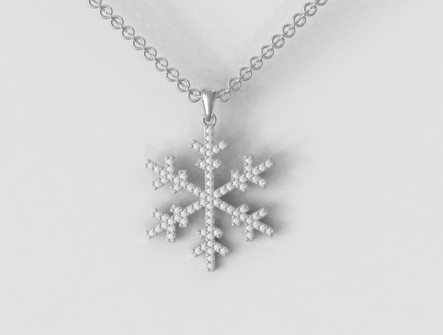 Snow Flake Pendant Model Cetak 3D .c4d .max .obj .3ds .fbx .stl .blend 