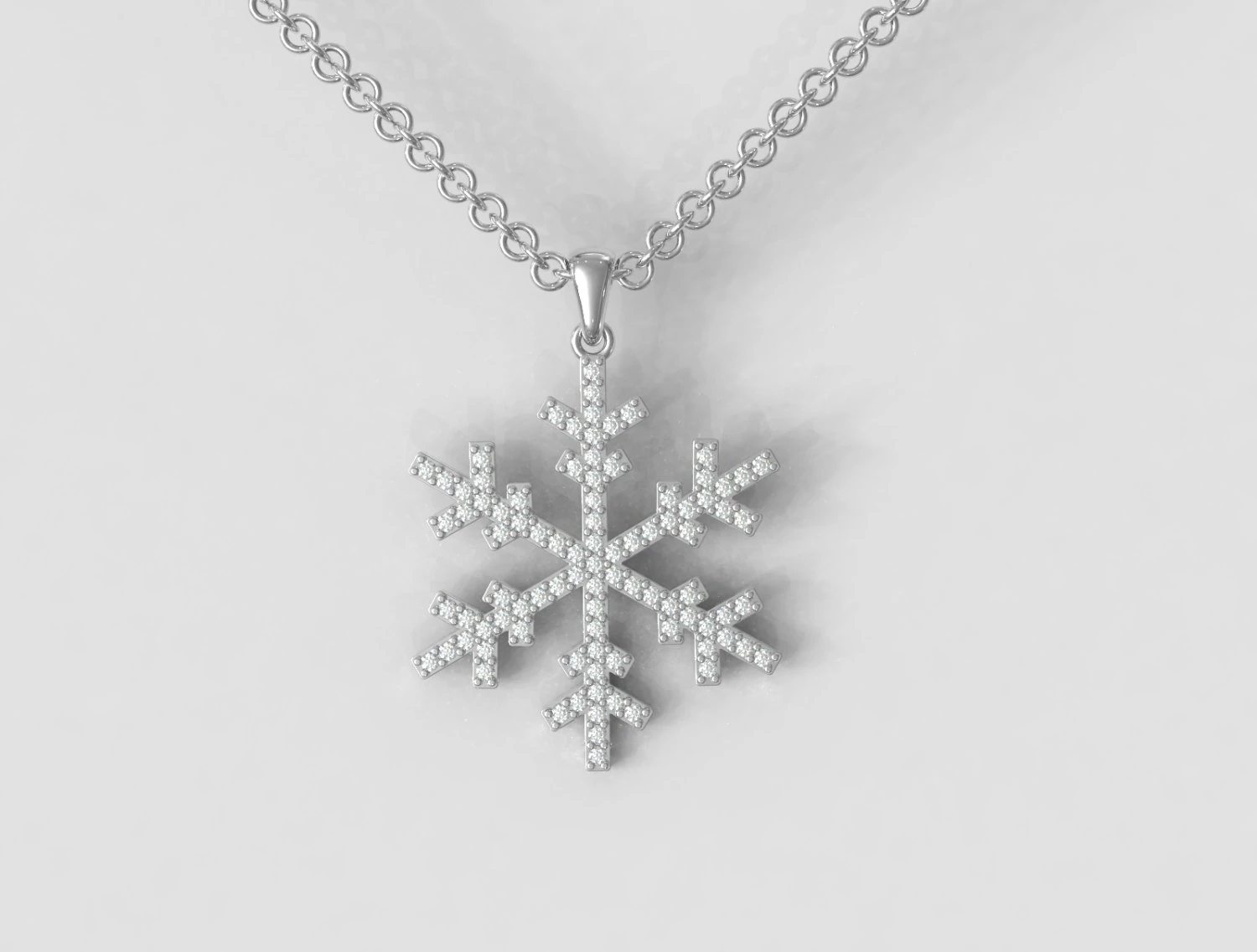 Snow Flake Pendant 3D Print Model .c4d .max .obj .3ds .fbx .stl .blend 
