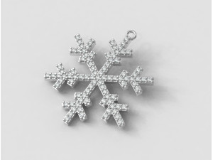 Snow Flake Pendant Model Cetak 3D