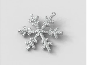 Snow Flake Pendant 3D Print Model