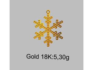 Snow Flake Pendant Model Cetak 3D