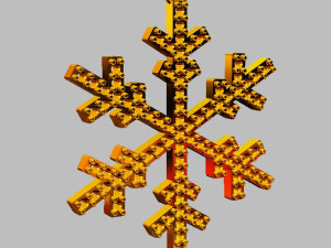 Snow Flake Pendant Model Cetak 3D