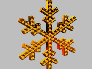Snow Flake Pendant 3D Print Model