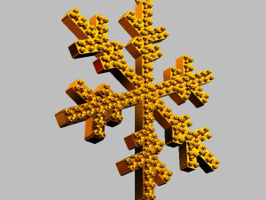 Snow Flake Pendant Model Cetak 3D