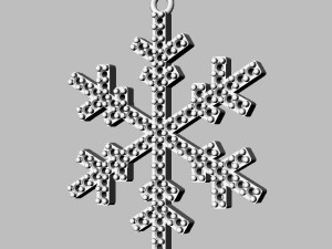 Snow Flake Pendant Model Cetak 3D