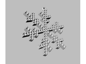 Snow Flake Pendant Model Cetak 3D