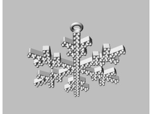 Snow Flake Pendant Model Cetak 3D