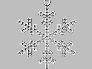 Snow Flake Pendant 3D Print Model