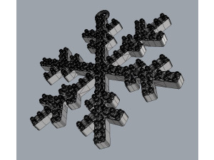 Snow Flake Pendant Model Cetak 3D