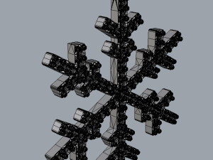 Snow Flake Pendant Model Cetak 3D
