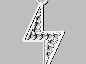 Diamond ThunderBolt Pendant 3D-printmodel