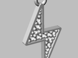 Diamond ThunderBolt Pendant 3D-printmodel