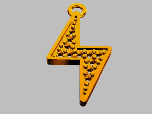 Diamond ThunderBolt Pendant 3D-printmodel