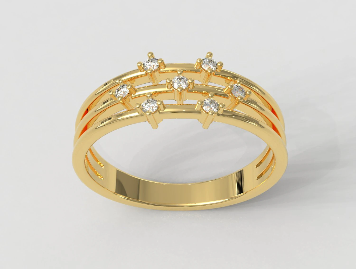 Diamond Ring 3D Print Model .c4d .max .obj .3ds .fbx .stl .blend 