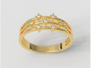 Diamond Ring 3D Print Model