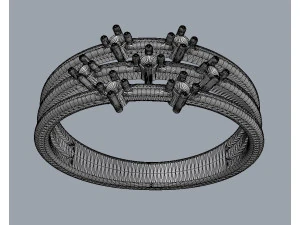 Diamond Ring 3D Print Model