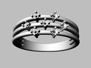 Diamond Ring 3D Print Model