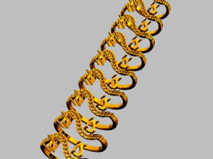 Two Stones Ring 3D Print Model